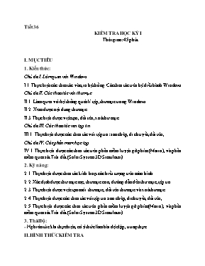 Đề kiểm tra thực hành học kì I Tin học 6 (Có đáp án)